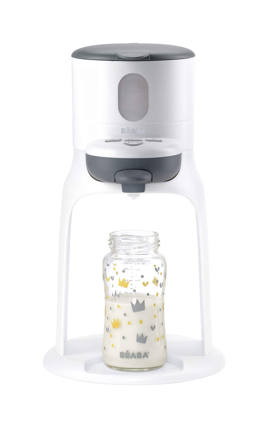 BEABA Bib'Expresso Fast Water Warmer, Formula Maker Preps Bottle in 30 Secs, Quickly Dispenses Warm Water for Baby Bottle, Also a Baby Food Warmer, Midnight