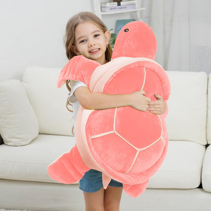 28 inch Big Green Sea Turtle Stuffed Animals Giant Soft Plush Toys, Large Ocean Turtle Plushies Body Pillow, Gifts for Kid Boys, Girls, Girlfriend, Birthday, Easter