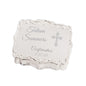 Cherished Moments Personalized Small Rectangle-Shaped Jewelry Keepsake Box with Custom Engraved Name or Initials, Silver Toned