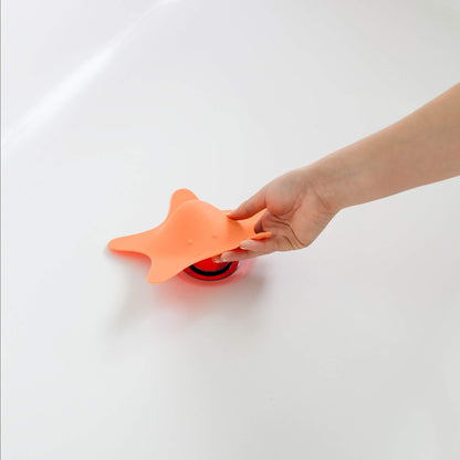 Boon Star Toddler Bathtub and Sink Drain Cover - Starfish Shaped - Easy to Clean Bath Stopper - Baby Bath Essentials