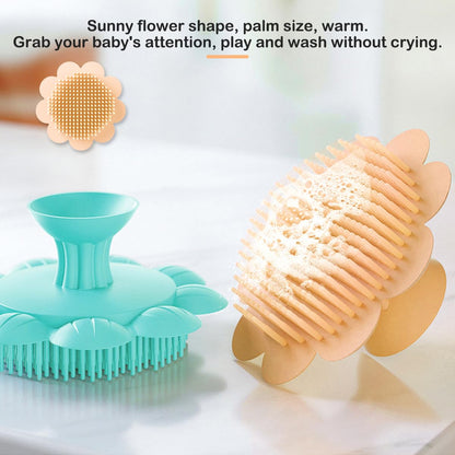 Baby Hair Scalp Massage Shampoo Brush with Soft Baby Bath Brush Silicone Massage Brush for All Hair Kid Newborn Toddler（）