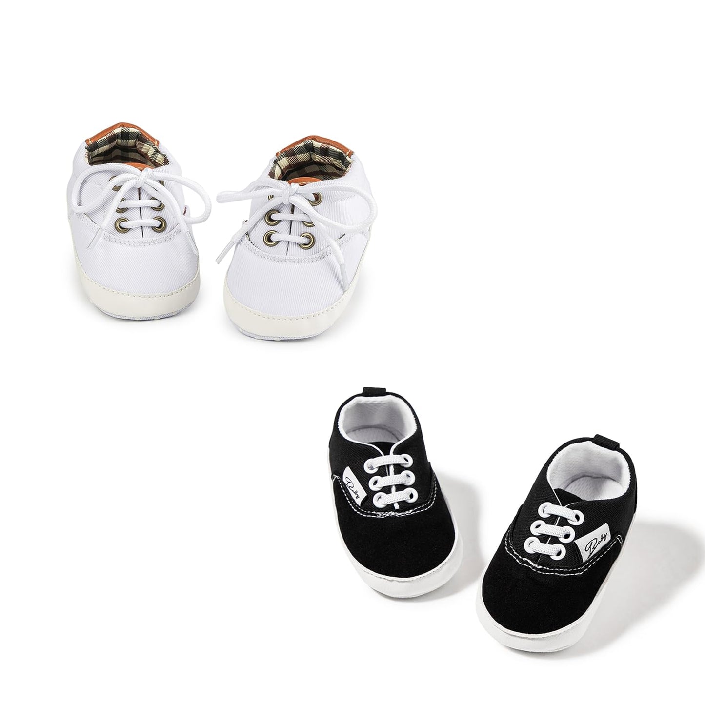 Morbido Infant Baby Boys Girls Canvas Sneaker Toddler Slip On Anti Skid Newborn First Walkers Candy Shoes for 0-18 Months