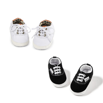 Morbido Infant Baby Boys Girls Canvas Sneaker Toddler Slip On Anti Skid Newborn First Walkers Candy Shoes for 0-18 Months