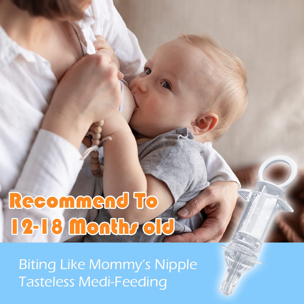 Baby Medicine Dispenser Kit - 3PCS - Silicone Infant Medicine Syringe Pacifier Dropper, Toddler Feeding Pacifiers Dispensers Products for Babies Newborn Essentials Must Haves Medical Kits