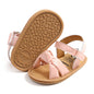 COSANKIM Infant Baby Girls Summer Sandals with Flower Soft Sole Newborn Toddler First Walker Crib Dress Shoes