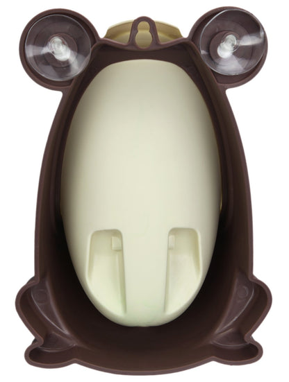 Cute Frog Potty Training Urinal for Boys with Funny Aiming Target - Coffee
