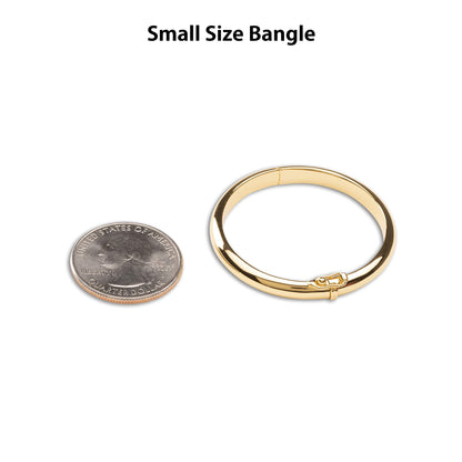 Precious Pieces 14K Gold-Plated Bangle Bracelet for Babies, Toddlers, Children, Kids, Teens and Women
