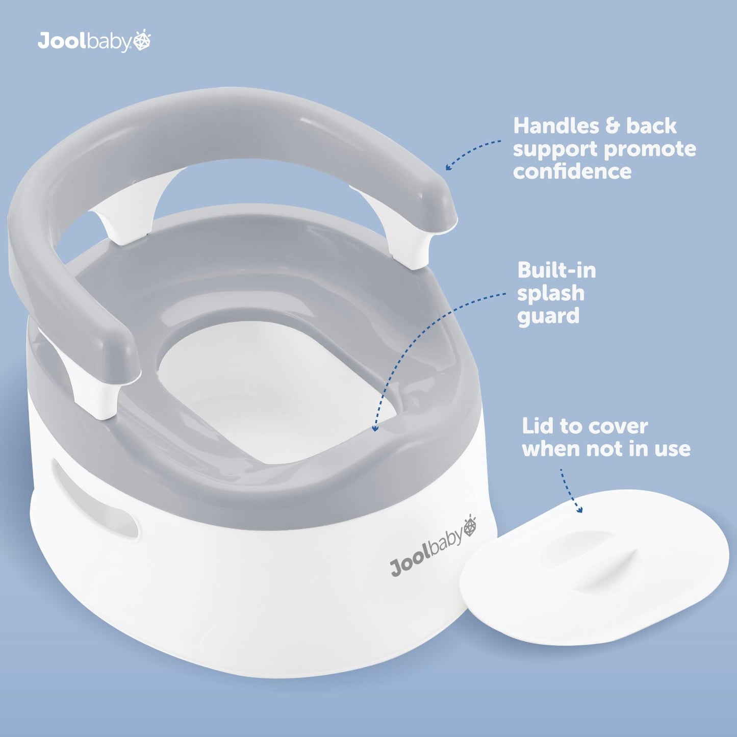 Jool Baby Potty Chair for Toddler Toilet Training - Splash Guard & Back Support (Pink)