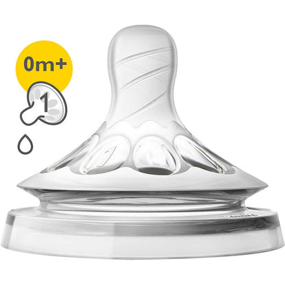 Philips AVENT Natural Baby Bottle, SCF010/37, Clear, 4 Ounce (Pack of 3)