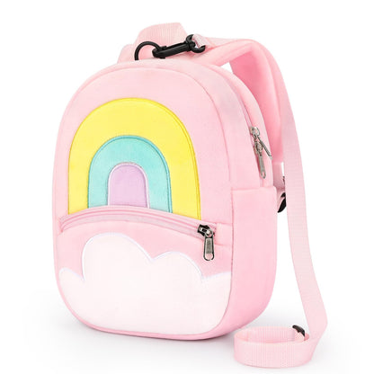 mibasies Toddler Backpacks for Girls 2-4: Plush Backpack -3D Animal Cartoon Mini Travel Bag -10 inch Toddler Backpack Leash