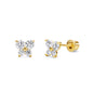 14k REAL Yellow Gold Butterfly Stud Earrings with Screw Back- 12 Different Color Available