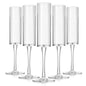 DI QIU REN 12 Pcs Acrylic Champagne Flutes, 6 OZ Clear Plastic Champagne Glasses, Unbreakable Reusable Shatterproof Stemmed Champagne Flutes Glass, Wedding Toasting Flutes for Party Wedding Holiday