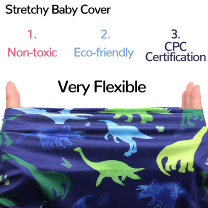 Nursing Cover Breastfeeding, Multi-use Baby CarSeat Cover Girls, Infant Stroller Car Seat Cover, Stretchy Carseat Canopy, Soft Breathable, Peony