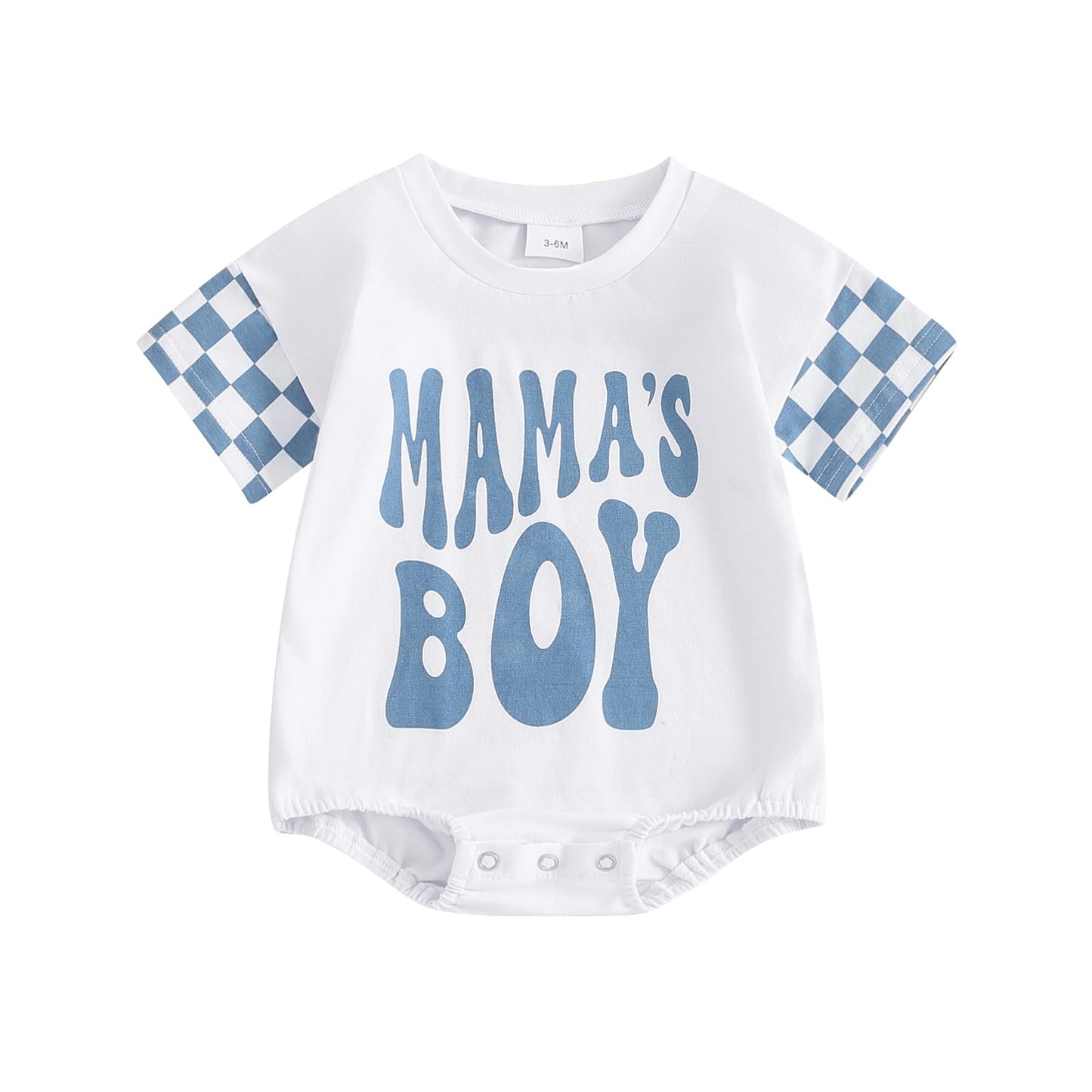 Newborn Infant Baby Boy Summer Outfit Mamas Boy Baby Clothes Boy Oversized Romper Shirts Short Sleeve Onesie
