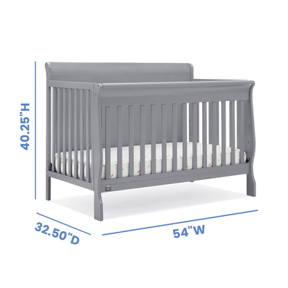 Delta Children Simmons Kids Carter 6-in-1 Convertible Crib - Greenguard Gold Certified, Black Ebony