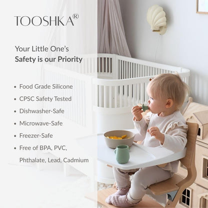 Tooshka® | Set of Four Tiny Cups | Baby-Led Weaning Essentials for Toddlers 6+ Months of Age | BPA, Lead, & Phthalate Free