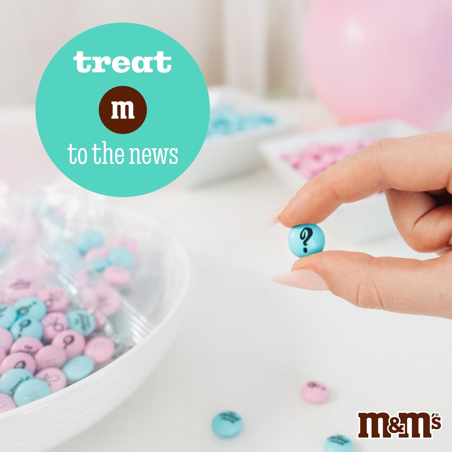 M&M'S World It's A Boy Milk Chocolate Candy 2lb Bag with White and Blue M&M'S for Baby Boy Showers Gender Reveal Parties and Baby Celebration Favors