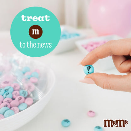 M&M'S World It's A Boy Milk Chocolate Candy 2lb Bag with White and Blue M&M'S for Baby Boy Showers Gender Reveal Parties and Baby Celebration Favors