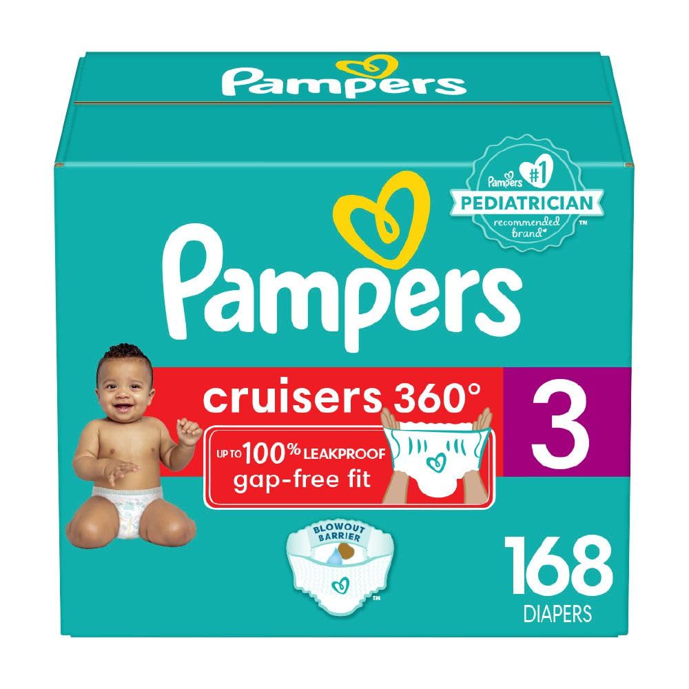 Pampers Diapers - Cruisers 360 - Size 5, 100 Count, Babyproof up to 100% Leakproof Pull-On Diaper
