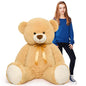 Tezituor 59" Gaint Teddy Bear Stuffed Animal,5ft Life Size Big Teddy Bears,Light Brown Cute Soft Plush Toy,Gifts for Kids Girls Boys Girlfriend Valentine,Christmas,Birthday,Baby Shower,Wedding Party