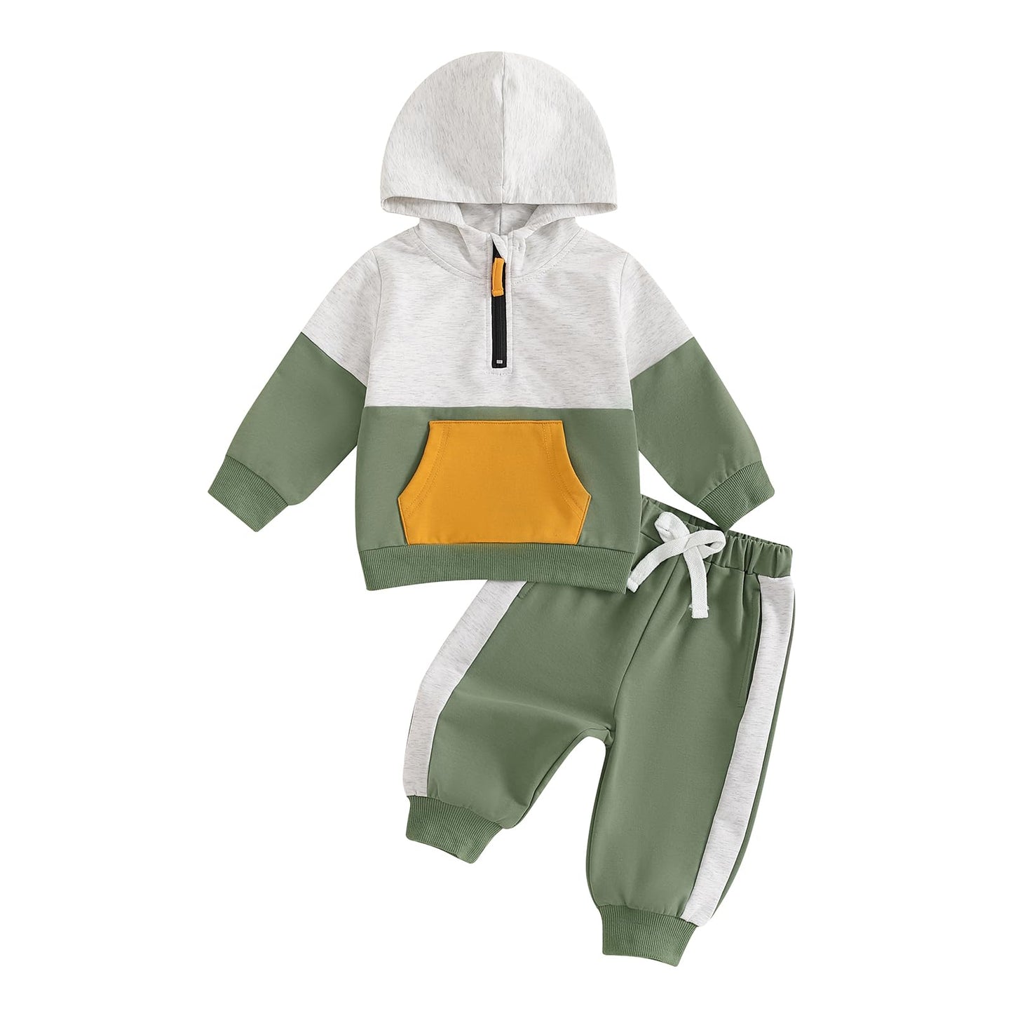 Infant Baby Boy Fall Winter Clothes Outfits Hooded Long Sweatshirt Pants Set Toddler Clothes 6 12 18 24 Months 2T