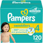 Pampers Baby Diapers - Swaddlers - Size 1, 198 Count, Ultra Absorbent Disposable Infant Diaper