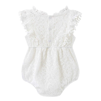 Simplee kids Baby Girl Kint Romper Fall Sleeveless Pompoms Rompers Newborn Little Girl Overall Jumpsuit Outfits