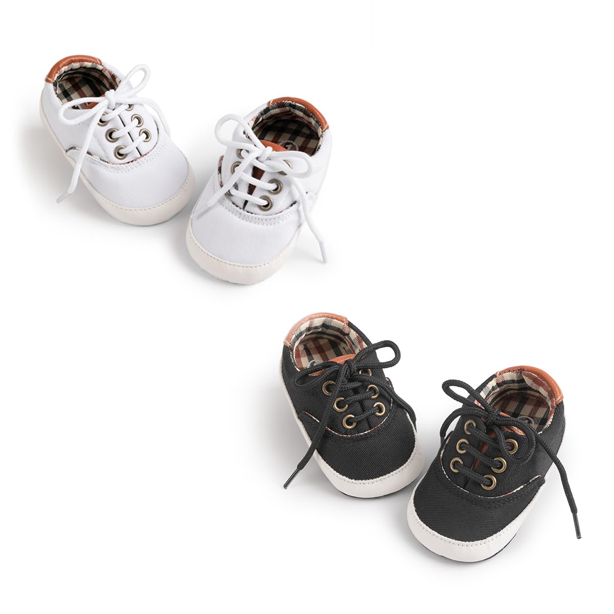 Morbido Infant Baby Boys Girls Canvas Sneaker Toddler Slip On Anti Skid Newborn First Walkers Candy Shoes for 0-18 Months