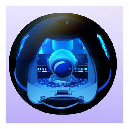 Space Capsule Humidifier, Transparent PC Silicone Mini Cute Humidifiers Portable Household Ambient Light Humidifier for Home Car Bedroom Office and Travel, DC5V/1A (White)