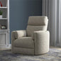 Pemberly Row Contemporary Fabric Swivel Glider Recliner in Ivory