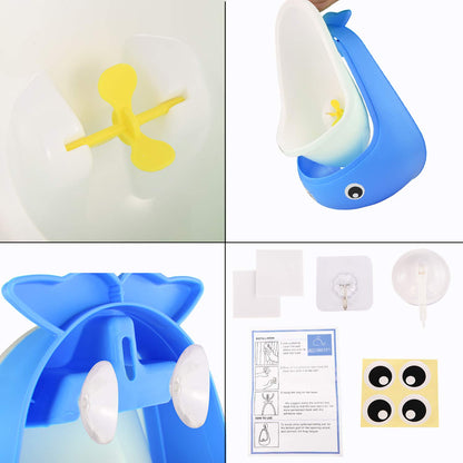 Cute Frog Potty Training Urinal for Boys with Funny Aiming Target - Coffee