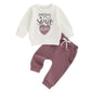 Kaipiclos Toddler Baby Girl Fall Winter Outfit Mamas Girl Long Sleeve Pullover Sweatshirts Jumper Pants Clothes Set