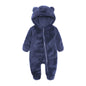 Newborn Baby Jumpsuit Hooded Fleece Rompers Long Sleeve Onesies Outwear Outfits