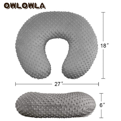 OWLOWLA Nursing Pillow Cover, Breastfeeding Pillow Slipcover Fits Nursing Pillow for Baby Boy Girl(Blush Pink)