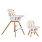 Evolur Zoodle 2 in 1 Convertible Baby High Chair in Light Gray