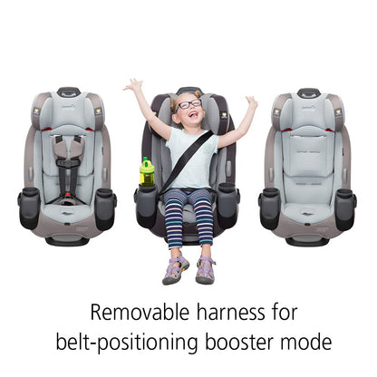 Safety 1st Grow and Go All-in-One Slim Convertible Car Seat, Rear Facing, 5-40 lbs, Forward Facing (30–65 lbs), High Back Booster Seat 40-100 pounds, Dunes Edge