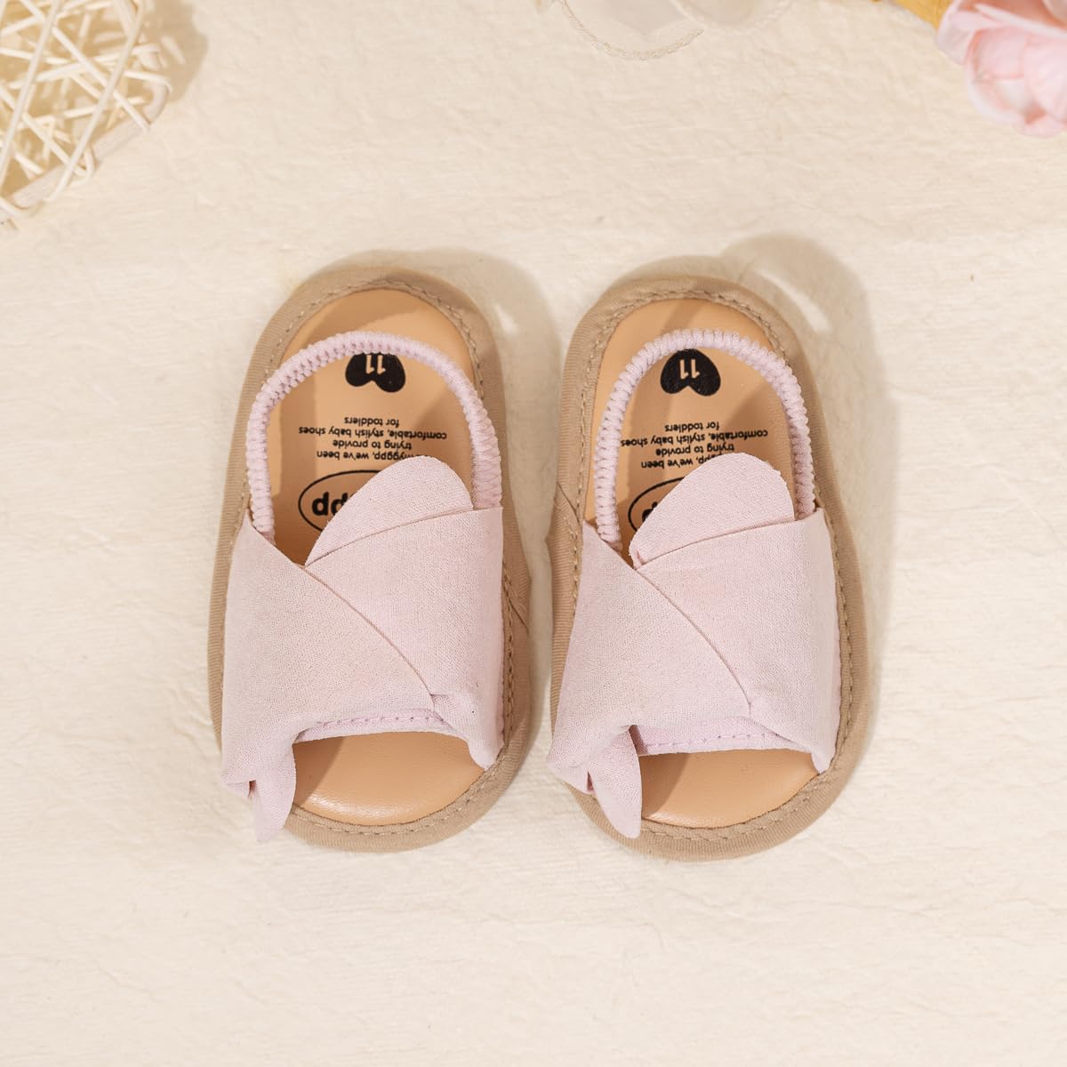 Meckior Infant Baby Girls Boys Summer Sandals Open Toe Lace Princess Dress Wedding Flats Shoes Newborn Toddler Soft Non-slip Sole First Walker Crib Shoes