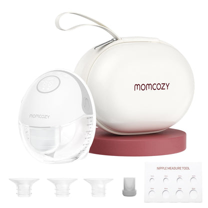 Momcozy Breast Pump Hands Free Mobile Style | M6, Wearable Breastfeeding Pump Ideal Rhythm for More Milk, DoubleFit Flange More Fit & Discreet with 3 Modes & 9 Levels, 24mm - 2 Pack Cozy Red