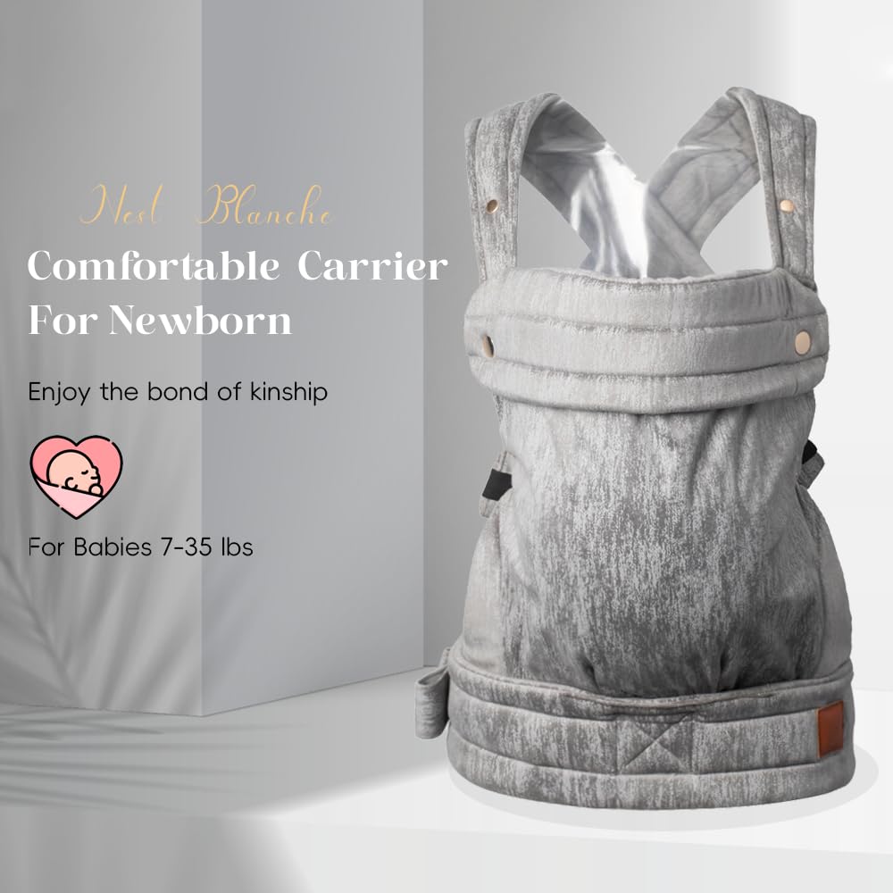Baby Carrier for Newborn to Toddler, 7-35 lbs Weight Capacity, Ergonomic Backpack Design, Front and Back Facing Options, Blue