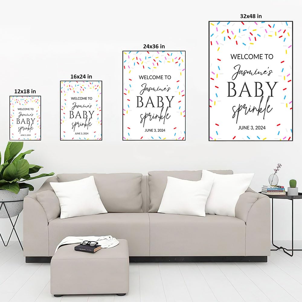 Personalized A Little Snowflake Is On The Way Welcome Sign, Pink, Girl, Winter Baby Shower Canvas