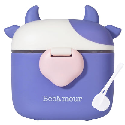 Bebamour Baby Formula Dispenser On The Go, Formula Container to Go, Formula Holder for Travel, Candy Fruit Snack Storage Container with Scoop and Leveller (Black)