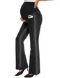 GLAMIX Women's Stretch Maternity Bootcut Jeans with Pockets Over The Belly Bell Bottoms Flare Denim Pants Pregnancy Clothes