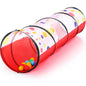 PigPigPen Pop Up Play Tunnel Tent for Toddlers Babies or Dogs, Indoor & Outdoor Toys for Kids Backyard Playset. (Red,Yellow,Blue)