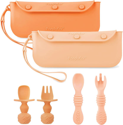 PandaEar Silicone Baby Bibs & Silicone Baby Spoons & Forks