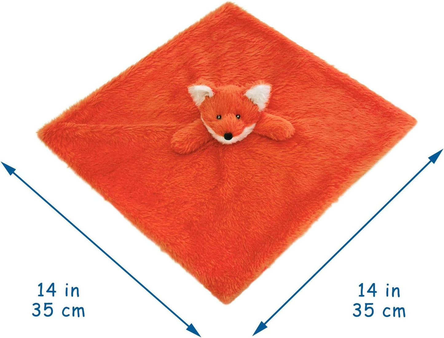 Baby Pink Fox Soft Stuffed Animal Security Blanket, Plush Fox Character Lovey Blanket, Baby Shower/Nursery Gift, Newborn Infant Toddler Snuggle Blankie for Girls Boys, 14 Inches