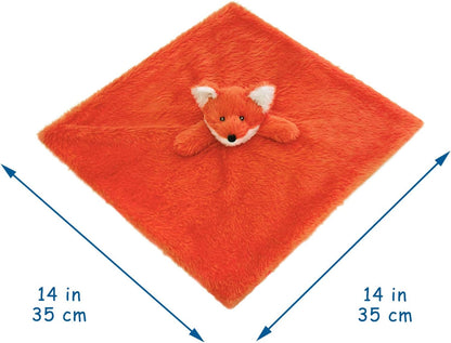 Baby Pink Fox Soft Stuffed Animal Security Blanket, Plush Fox Character Lovey Blanket, Baby Shower/Nursery Gift, Newborn Infant Toddler Snuggle Blankie for Girls Boys, 14 Inches
