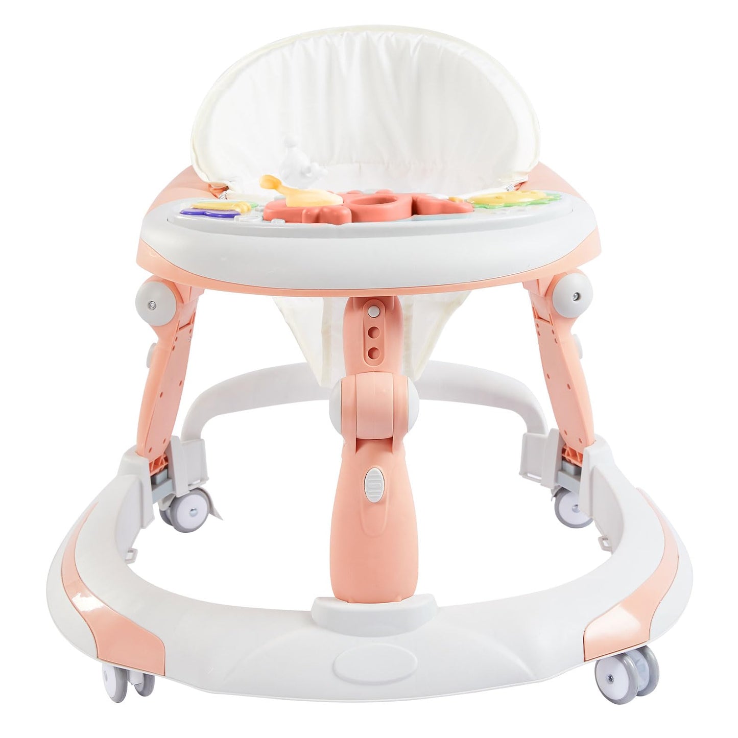 3 in 1 Baby Walker, Baby Walkers for Boys and Girls with Removable Footrest, Feeding Tray, Rocking Function & Music Tray(Without Battery), Foldable Activity Walker for Baby 6-18 Months (Blue)