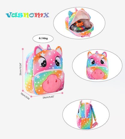 Cute Plush Toddler Backpacks Mini Brown Owl Backpack for Kids Real Littles Backpack for Boy Girl