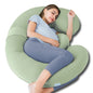 QUEEN ROSE Cooling Pregnancy Pillows,E Shaped Full Body Pillow for Sleeping, with Pregnancy Wedge Pillow for Belly Support, 60 Inch Maternity Pillow for Side Sleeper, Cooling Rayon Cover, Purple