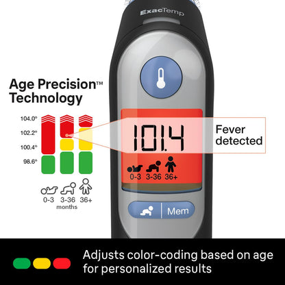 Braun ThermoScan 7+ Connect Digital Ear Thermometer - Family Care App Compatible, Age Precision Technology, Color-Coded Display, No. 1 Brand Recommended by Pediatricians, FSA and HSA Eligible